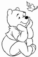A coloring page of winnie the pooh